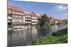 View over Regnitz River to Little Venice (Kleinvenedig), Bamberg, Franconia, Bavaria, Germany-Markus Lange-Mounted Photographic Print