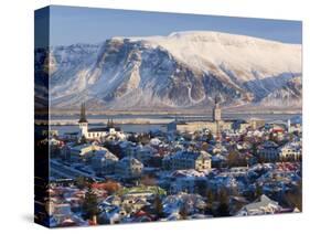 View over Reykjavik in Winter, Iceland-Gavin Hellier-Stretched Canvas