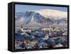 View over Reykjavik in Winter, Iceland-Gavin Hellier-Framed Stretched Canvas