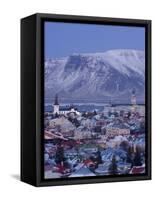 View over Reykjavik in Winter, Iceland-Gavin Hellier-Framed Stretched Canvas