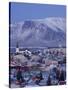 View over Reykjavik in Winter, Iceland-Gavin Hellier-Stretched Canvas