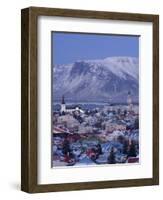 View over Reykjavik in Winter, Iceland-Gavin Hellier-Framed Photographic Print