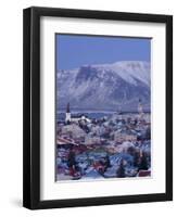 View over Reykjavik in Winter, Iceland-Gavin Hellier-Framed Photographic Print