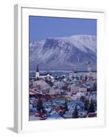 View over Reykjavik in Winter, Iceland-Gavin Hellier-Framed Photographic Print