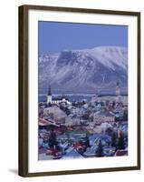 View over Reykjavik in Winter, Iceland-Gavin Hellier-Framed Photographic Print