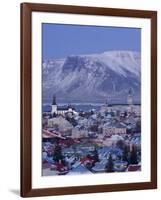 View over Reykjavik in Winter, Iceland-Gavin Hellier-Framed Photographic Print