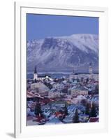 View over Reykjavik in Winter, Iceland-Gavin Hellier-Framed Photographic Print