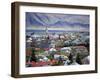 View Over Reykjavik With Mountains Looming in the Distance, Reykjavik, Iceland, Polar Regions-Lee Frost-Framed Photographic Print