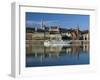 View over River Danube to Matthias Church (Matyas Templom) and Fishermen's Bastion, Budapest, Centr-Stuart Black-Framed Photographic Print