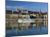 View over River Danube to Matthias Church (Matyas Templom) and Fishermen's Bastion, Budapest, Centr-Stuart Black-Mounted Photographic Print