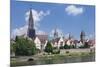 View over River Danube to the Old Town of Ulm-Markus Lange-Mounted Photographic Print