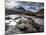 View Over River Etive Towards Snow-Capped Mountains, Rannoch Moor, Near Fort William, Scotland-Lee Frost-Mounted Photographic Print