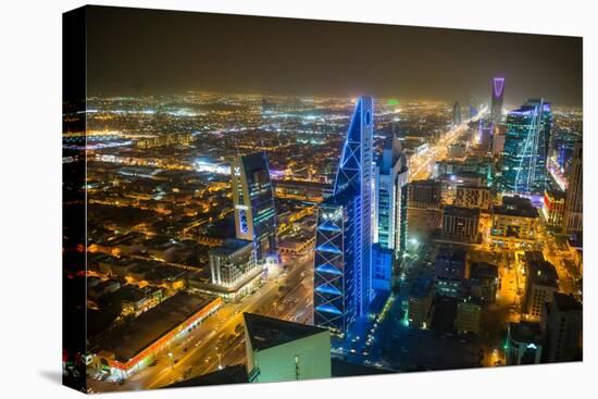 View over Riyadh from the Al Faisaliyah Centre skyscraper, Riyadh, Saudi Arabia, Middle East-Michael Runkel-Stretched Canvas