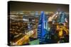 View over Riyadh from the Al Faisaliyah Centre skyscraper, Riyadh, Saudi Arabia, Middle East-Michael Runkel-Stretched Canvas