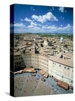 View Over Rooftops from the Torre Mangia in Piazza Del Campo, Siena, Tuscany, Italy-Lee Frost-Stretched Canvas