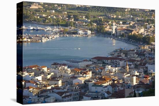 View over Rooftops to the Picturesque Harbour, Zakynthos Town, Zakynthos (Zante) (Zakinthos)-Ruth Tomlinson-Stretched Canvas