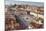 View over Rossio Square Praca Dom Pedro Iv, Lisbon, Portugal-Peter Adams-Mounted Photographic Print