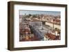 View over Rossio Square Praca Dom Pedro Iv, Lisbon, Portugal-Peter Adams-Framed Photographic Print