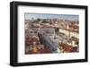 View over Rossio Square Praca Dom Pedro Iv, Lisbon, Portugal-Peter Adams-Framed Photographic Print