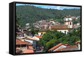 View over Sabara and Nossa Senhora Do Carmo Church-Gabrielle and Michael Therin-Weise-Framed Stretched Canvas