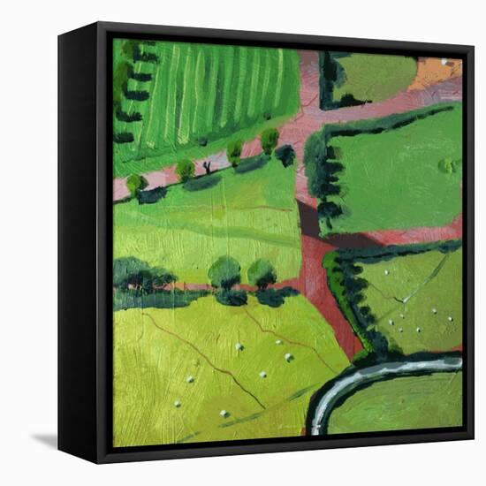 View over Safron Walden or Thaxted-Thomas MacGregor-Framed Stretched Canvas