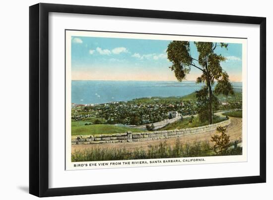 View over Santa Barbara, California-null-Framed Art Print