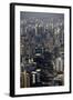 View over Sao Paulo Skyscrapers and Traffic Jam from Taxi Helicopter-Olivier Goujon-Framed Photographic Print