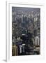 View over Sao Paulo Skyscrapers and Traffic Jam from Taxi Helicopter-Olivier Goujon-Framed Photographic Print