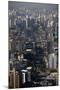 View over Sao Paulo Skyscrapers and Traffic Jam from Taxi Helicopter-Olivier Goujon-Mounted Photographic Print