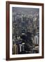 View over Sao Paulo Skyscrapers and Traffic Jam from Taxi Helicopter-Olivier Goujon-Framed Photographic Print