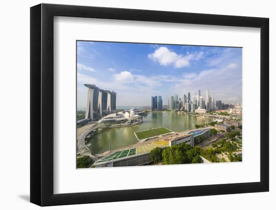 View over Singapore Skyline around Marina Bay with Marina Bay Sands-Fraser Hall-Framed Photographic Print