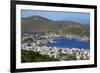 View over Skala, Patmos, Dodecanese, Greek Islands, Greece, Europe-null-Framed Photographic Print