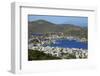 View over Skala, Patmos, Dodecanese, Greek Islands, Greece, Europe-null-Framed Photographic Print