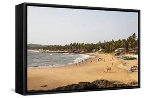 View over South Anjuna Beach, Goa, India, Asia-Yadid Levy-Framed Stretched Canvas