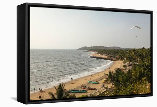 View over South Anjuna Beach, Goa, India, Asia-Yadid Levy-Framed Stretched Canvas