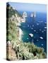 View Over Southern Coast to the Faraglioni Rocks, Island of Capri, Campania, Italy, Mediterranean-Ruth Tomlinson-Stretched Canvas