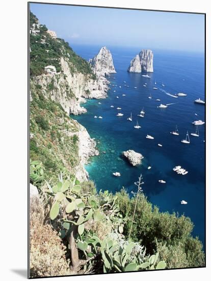 View Over Southern Coast to the Faraglioni Rocks, Island of Capri, Campania, Italy, Mediterranean-Ruth Tomlinson-Mounted Photographic Print