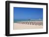 View over Spiaggia Di San Lorenzo Beach to the Lighthouse on Isola Di Sant'Eufemia Island, Vieste-Markus Lange-Framed Photographic Print