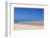 View over Spiaggia Di San Lorenzo Beach to the Lighthouse on Isola Di Sant'Eufemia Island, Vieste-Markus Lange-Framed Photographic Print