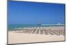 View over Spiaggia Di San Lorenzo Beach to the Lighthouse on Isola Di Sant'Eufemia Island, Vieste-Markus Lange-Mounted Photographic Print