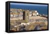 View over St. Ives, Cornwall, England, United Kingdom, Europe-Miles Ertman-Framed Stretched Canvas