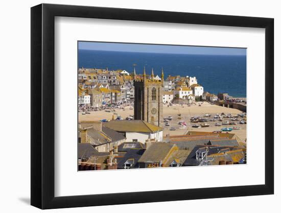 View over St. Ives, Cornwall, England, United Kingdom, Europe-Miles Ertman-Framed Photographic Print