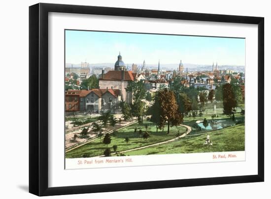 View over St. Paul, Minnesota-null-Framed Art Print