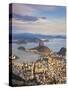 View over Sugarloaf Mountain and City Centre, Rio De Janeiro, Brazil-Peter Adams-Stretched Canvas