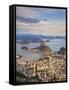 View over Sugarloaf Mountain and City Centre, Rio De Janeiro, Brazil-Peter Adams-Framed Stretched Canvas