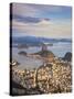 View over Sugarloaf Mountain and City Centre, Rio De Janeiro, Brazil-Peter Adams-Stretched Canvas