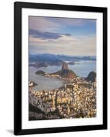 View over Sugarloaf Mountain and City Centre, Rio De Janeiro, Brazil-Peter Adams-Framed Photographic Print