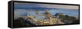 View over Sugarloaf Mountain and City Centre, Rio De Janeiro, Brazil-Peter Adams-Framed Stretched Canvas