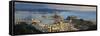 View over Sugarloaf Mountain and City Centre, Rio De Janeiro, Brazil-Peter Adams-Framed Stretched Canvas