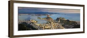 View over Sugarloaf Mountain and City Centre, Rio De Janeiro, Brazil-Peter Adams-Framed Photographic Print